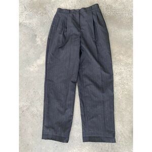 HW New York Pants Trouser Grey Wool Pinstripe Womens Size 12